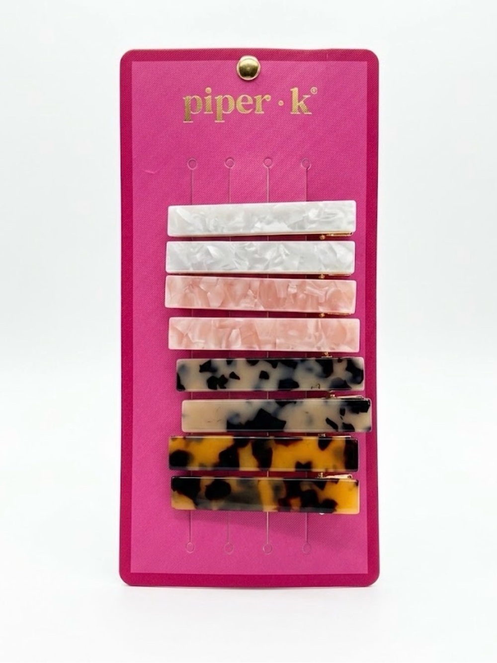 NWT ⚜️🤎⚜️ Piper K Set of 8 Acetate Bobby Pins